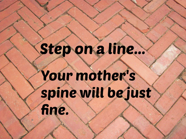 Paving Over Those Cracks May Fix Your Mom's Back